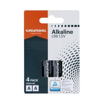 GRUNDIG Battery Alkaline AA/LR6 21000mAh 4pcs Pack Shrink 871125230241 foto