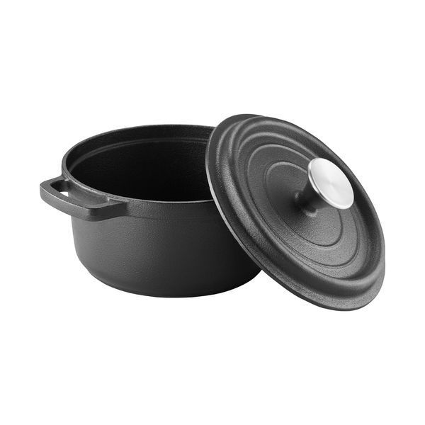 Ambition, Cast Iron, Traditional Pot, Iron, 2.2 L, 20 cm, Cast Iron 68607 foto