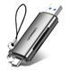 UGREEN Card Reader 2in1 Type-C 3.0 / USB-A 3.0 to TF/SD | CM185, Black 50706 foto 2