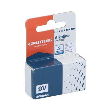 GRUNDIG Alkaline Battery 9V/6LR61 500mAh Pack Shrink 871125243690 foto