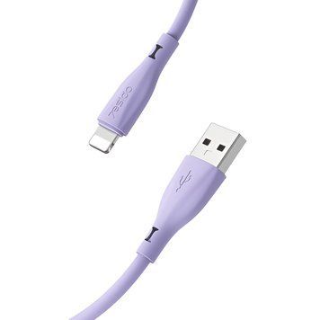 Yesido Cable Liquid Silicone Series USB-A to Lightning 18W 1m, Purple CA119-7 foto