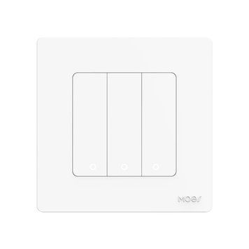 Moes Zigbee Star Ring Smart Push Button Swicth 3 Gang CR2032, white ZT-SR-EU3-WH-MS foto