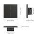 Moes Zigbee Star Feather Smart Push Button Switch 3 Gang (Neutral Wire), Grey ZS-SF-EU3-GY-MS foto 2