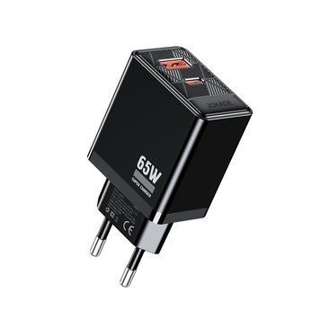 Настенное зарядное устройство Jokade 1*USB-A+1*Type-C 5А, 65Вт JB089, черный JB089 фото