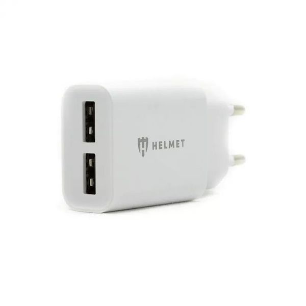 Настенное зарядное устройство для шлема 2xUSB 2,4 А, белое HMT-WC2UWH фото