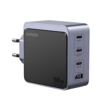 UGREEN Nexode GaN S Charger 3*Type-C+1*USB-A 100W X565, Black 35043 фото