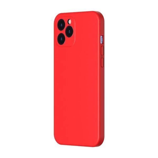 Baseus Case Liquid Silicone Gel Protective iPhone 12 Pro Max, Red WIAPIPH67N-YT09 foto