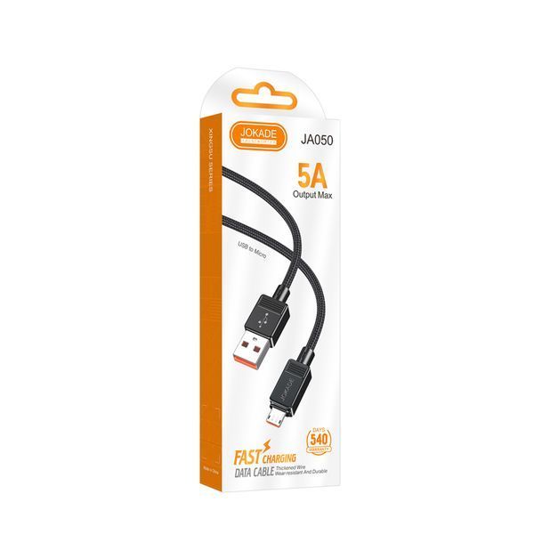 Jokade Cable USB-A to Micro-USB 5A 1m JA050, Black JA050MBK foto