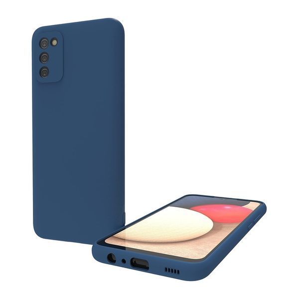 Чехол для шлема Жидкий силикон Samsung A02S, синий HMT-CLISSA02SBL фото