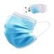 Helmet Disposable Face Mask, 3 layers, Blue. 50pcs/box/ Masca faciala de unica folosinta. Albastra HMT-DFM3LBL50 foto 3