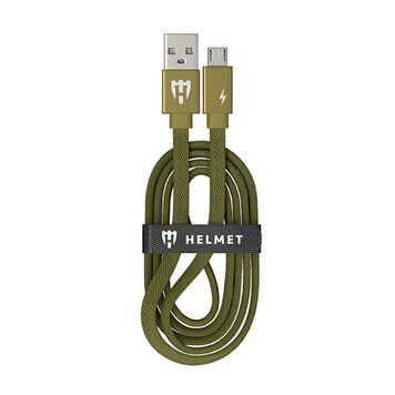 Helmet Cable USB to Micro USB Kevlar Flat 2.1A 1m, Camo HMT-CUMKFCM foto