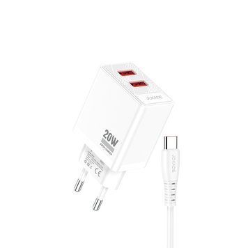 Настенное зарядное устройство Jokade 1*USB-A 5A, 20 Вт с кабелем Type-C JB088, белый JB088/3 фото