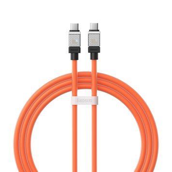 Кабель Baseus CoolPlay Series Type-C &mdash; Type-C, 5 А, 100 Вт, 1 м, оранжевый CAKW000207 фото