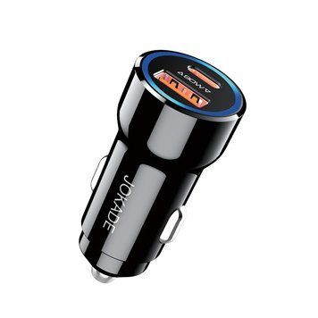 Автомобильное зарядное устройство Jokade 1*USB-A+1*Type-C 3,4A JH047, черный JH047BK фото