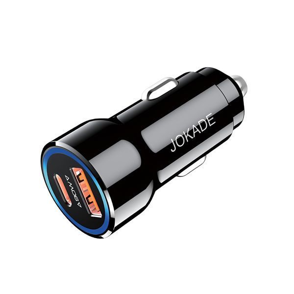 Автомобильное зарядное устройство Jokade 1*USB-A+1*Type-C 3,4A JH047, черный JH047BK фото