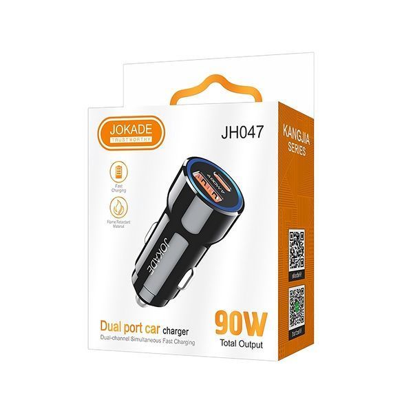 Автомобильное зарядное устройство Jokade 1*USB-A+1*Type-C 3,4A JH047, черный JH047BK фото