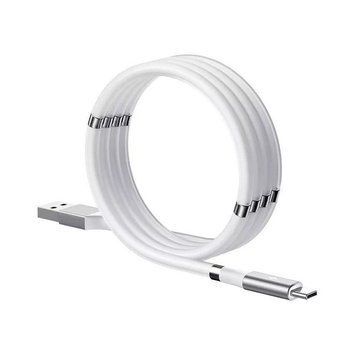 Кабель для шлема USB &mdash; Type-C с магнитным органайзером, 2,1 А, 1 м, белый HLTCUTCMOWH фото
