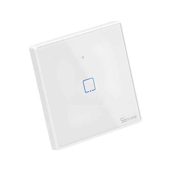 Настенный выключатель Sonoff Wi-Fi Smart Touch серии TX, 1-клавишный (нейтральный провод), белый 6920075742008 фото