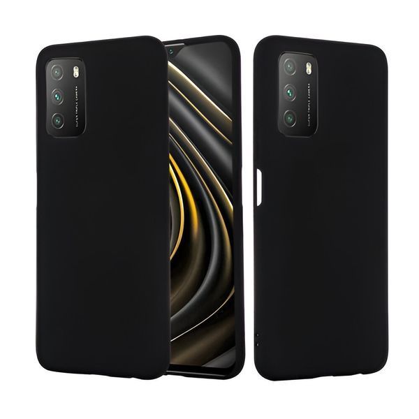 Чехол для шлема, жидкий силикон Xiaomi Poco M3, черный HMT-CLISXIPM3BK фото
