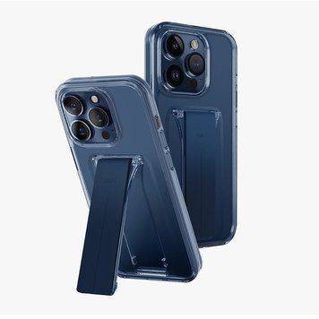 Чехол Uniq для iPhone 15 Pro Max Heldro Mount с подставкой, темно-синий UNIQ-IP6.7P(2023)-HELMDBL фото