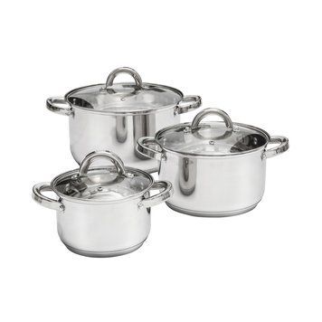 Ambition, Cookware Set 6 Pcs With Lid, Berry, Stainless Steel, Tempered Glass 68878 foto