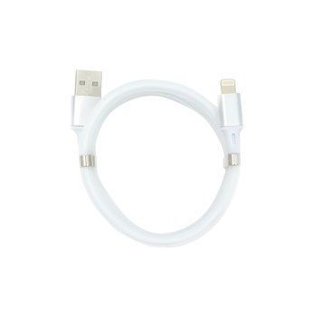 Helmet Cable USB to Lightning With Magnetic Organizer 1m, White HLTCULMOWH foto