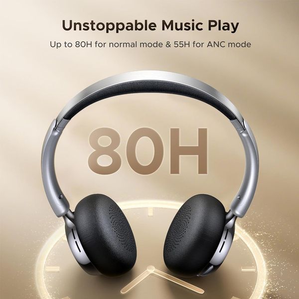 UGREEN Wireless Headphones Studio Plus Hybrid ANC | HP207, Silver-Black 75630 foto