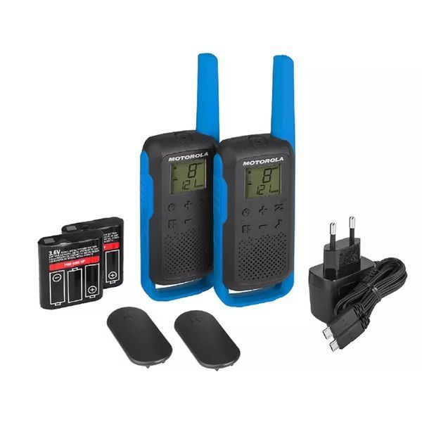 Motorola Walkie-Talkie TalkAbout T62, Twin, 16 каналов, 8 км, синий/черный T62BL фото