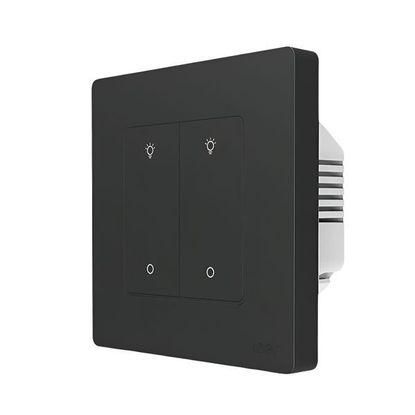 Moes Zigbee Star Ring Smart Dimmer Switch 2 Gang (Neutral Required), Grey ZS-SR-EUD2-GY-MS foto