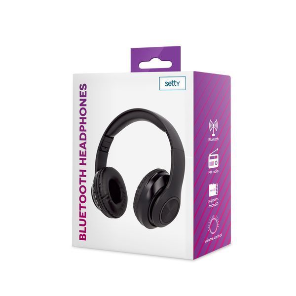 Bluetooth-наушники Setty с радио, черные GSM108198 фото