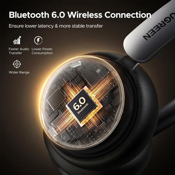 UGREEN Wireless Headphones Studio Plus Hybrid ANC | HP207, Silver-Black 75630 foto