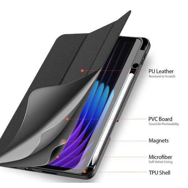 DUX DUCIS Tablet Case Xiaomi Pad 8 / 8 Pro / 7 / 7 Pro DOMO, Black DDXMIPAD8BK foto