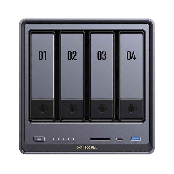 UGREEN Сетевое хранилище DXP4800 Plus, 4 отсека (бездисковое), ЕС, черный 35261 фото