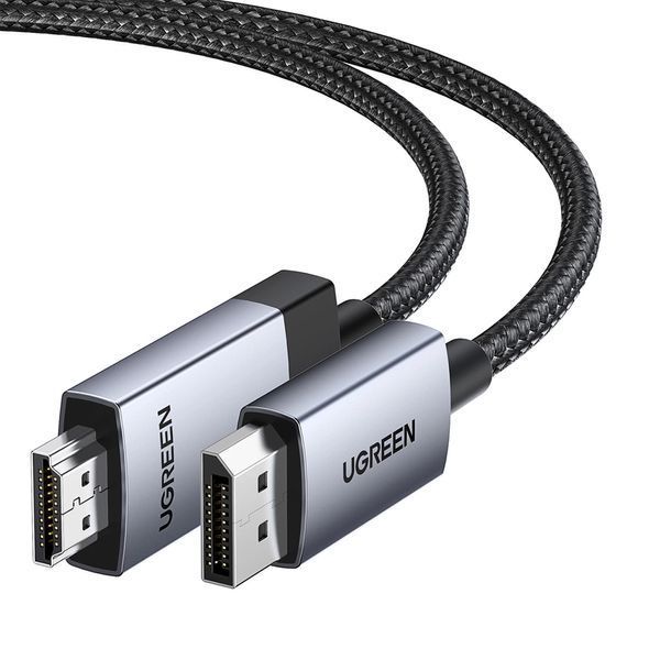 Кабель UGREEN DP to HDMI 4K@60Гц, 2 м, черный 15774 фото
