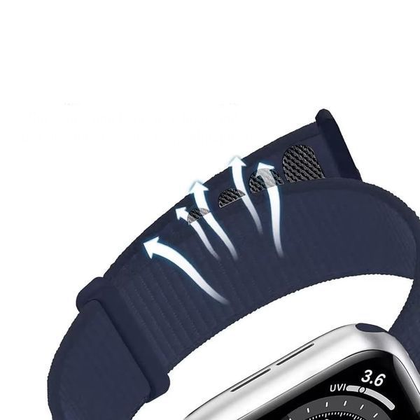 Apple Watch Nylon Loop Strap 38/40/41mm Dark Blue APWNLS384041DB foto