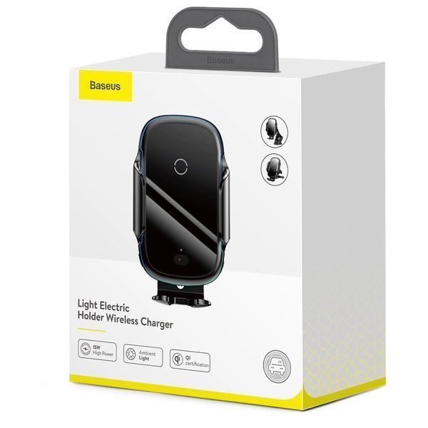 Baseus Car Holder Light Wireless Automatic Air Vent 15W Qi, Black WXHW03-01 foto