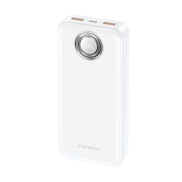 Foneng Power Bank with Digital Display 20000 mAh, 22.5W, White PX102WH foto