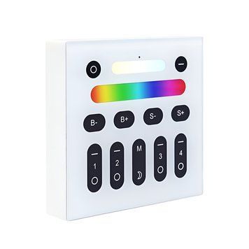 Gledopto 2.4G RGBW 4 zone RGB+CCT wall mounted touch panel remote (GL-W-003Z), compatiable with Pro version lights and controllers GL-W-003Z foto