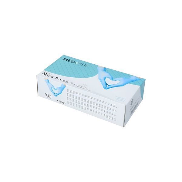 MedCare Manusi Medicale Nitril, Albastre M. Cutia 100 Buc/ 40151100 SMPMC-M foto