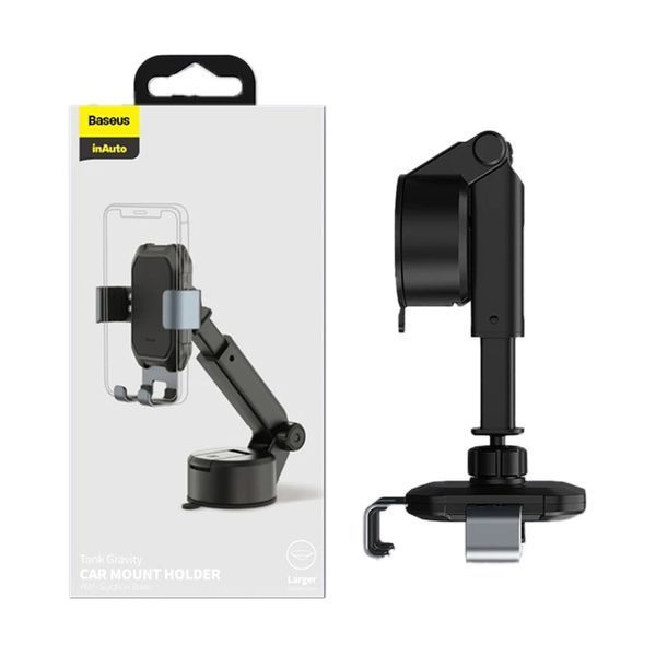 Baseus Car Holder Tank Gravity with Suction Base Tarnish, Black SUYL-TK01 foto