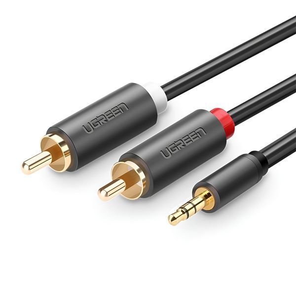 UGREEN Cable AUX 3.5mm Male to 2xRCA Male 1.5M | AV102, Gray 10511 foto