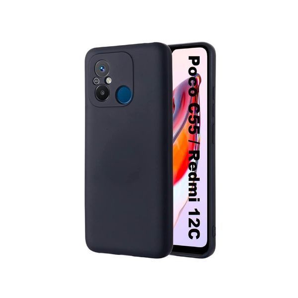 Helmet Case Liquid Silicone Redmi 12C, Black HMTCLSXR12CBK foto
