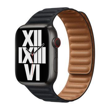 Кожаный ремешок для Apple Watch 38/40/41 мм M/L Черный LEAPWS38BK фото