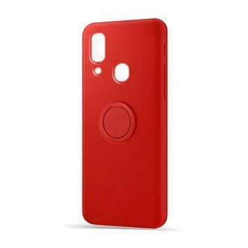 Helmet Case with Ring Liquid Silicone Samsung A20, Red HMT-CLISSA20RRD foto