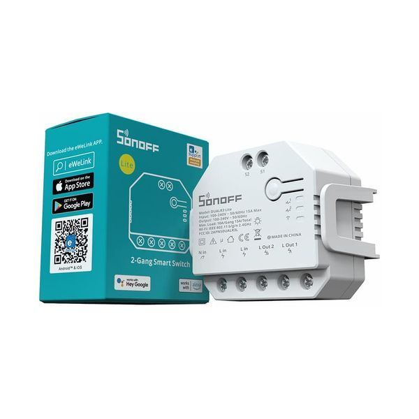 2-канальный интеллектуальный коммутатор Sonoff Wi-Fi DUALR3 Lite 6920075776966 фото