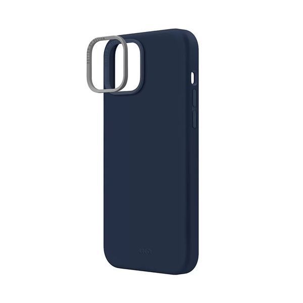 Чехол Uniq Liquid Silicone Lino Marine для iPhone 14, синий UNIQ-IP6.1(2022)-LINOBLU фото