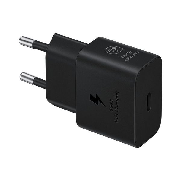 Настенное зарядное устройство Samsung GaN USB-C 25 Вт EP-T2510, черное EP-T2510Black фото