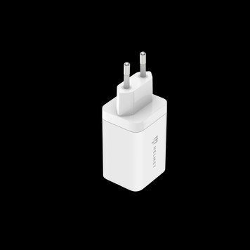 Настенное зарядное устройство для шлема GaN 2*Type-C 45 Вт, 6 А, белое HMTGANQC45WWH фото