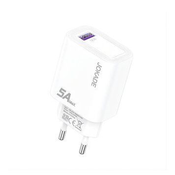 Настенное зарядное устройство Jokade, 1*USB-A, 5 А, 20 Вт, JB140, белое JB140WH фото