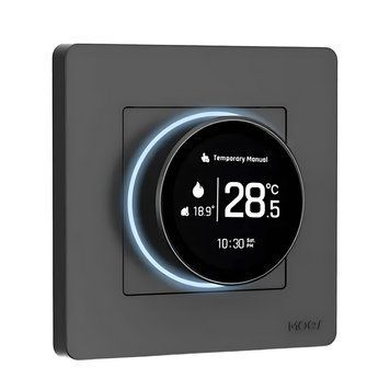 Интеллектуальный термостат Moes ZigBee Star Ring для водяного/газового котла 5А, серый ZHT-SR-GC-GY-MS фото